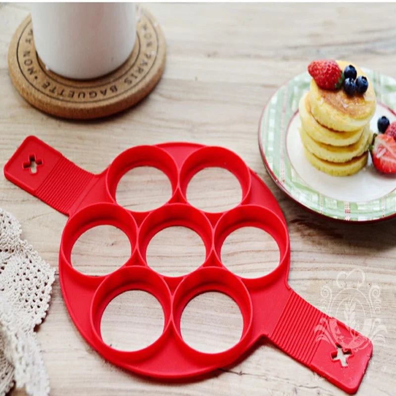 PANCAKE - FORMA DE SILICONE ANTIADERENTE PARA OVOS E PANQUECAS